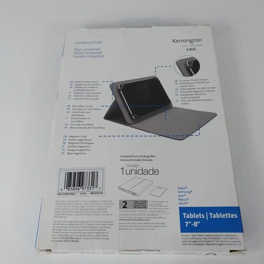 NEW KENSINGTON UNIVERSAL FOLIO‎ MULTI POSITION STAND FOR 7